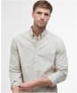 Men's Barbour Garment Dyed Poplin Tailored Fit Shirt - Oatmeal