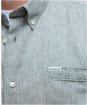 Men's Barbour Nelson Short Sleeve Linen Blend Regular Fit Shirt - Olive