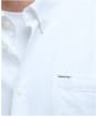Men's Barbour Nelson Short Sleeve Linen Blend Regular Fit Shirt - White