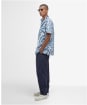 Men's Barbour Homelane Printed Short Sleeve Relaxed Fit Shirt - Navy