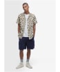 Men's Barbour Homelane Printed Short Sleeve Relaxed Fit Shirt - Light Sage