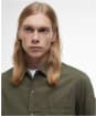 Men's Barbour Holywell Poplin Short Sleeve Relaxed Fit Shirt - Light Sage
