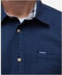 Men's Barbour Irvine Textured Tailored Shirt - Navy