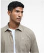 Men's Barbour Irvine Textured Tailored Shirt - Washed Stone