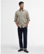 Men's Barbour Irvine Textured Tailored Shirt - Washed Stone
