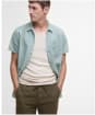 Men's Barbour Washed Oxford Relaxed Shorts - Uniform Green