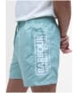 Men's Barbour International Large Logo Swim Shorts - Granite Green