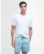 Men's Barbour International Large Logo Swim Shorts - Granite Green