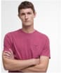 Men's Barbour Garment Dyed Tee - Washed Raspberry