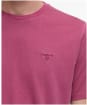 Men's Barbour Garment Dyed Tee - Washed Raspberry