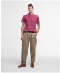 Men's Barbour Garment Dyed Tee - Washed Raspberry