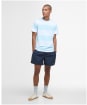 Men's Barbour Whalton Stripe Short Sleeve Cotton T-Shirt - Pale Sky