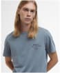 Men's Barbour Hickling Short Sleeve Cotton T-Shirt - Washed Gunmetal