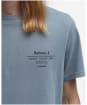 Men's Barbour Hickling Short Sleeve Cotton T-Shirt - Washed Gunmetal