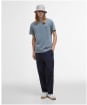 Men's Barbour Hickling Short Sleeve Cotton T-Shirt - Washed Gunmetal