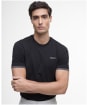 Men's Barbour International Philip Tipped Cuff Cotton T-Shirt - New Black