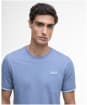 Men's Barbour International Philip Tipped Cuff Cotton T-Shirt - Washed Blue