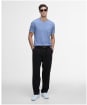 Men's Barbour International Philip Tipped Cuff Cotton T-Shirt - Washed Blue