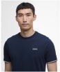 Men's Barbour International Philip Tipped Cuff Cotton T-Shirt - Navy