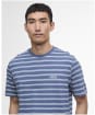 Men's Barbour International Bernie Stripe Cotton T-Shirt - Washed Blue