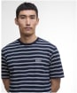 Men's Barbour International Bernie Stripe Cotton T-Shirt - Navy