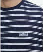 Men's Barbour International Bernie Stripe Cotton T-Shirt - Navy