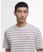 Men's Barbour International Bernie Stripe Cotton T-Shirt - Whisper White 2
