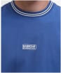 Men's Barbour International Central Logo Tipped T-Shirt - North Sea Blue