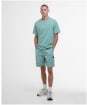 Men's Barbour International Central Logo Tipped T-Shirt - Granite Green