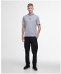 Men's Barbour International Central Logo Tipped T-Shirt - Pale Slate
