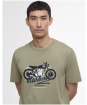 Men's Barbour International Stonebridge Graphic T-Shirt - Bleached Olive