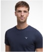 Men's Barbour Tartan Trim Pique T-Shirt - Navy
