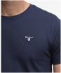 Men's Barbour Tartan Trim Pique T-Shirt - Navy