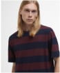 Men's Barbour Somerton Relaxed Fit Stripe T-Shirt - Burnt Heather