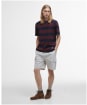 Men's Barbour Somerton Relaxed Fit Stripe T-Shirt - Burnt Heather