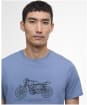Men's Barbour International Venture Graphic T-Shirt - Washed Blue