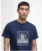 Men's Barbour International Track Graphic T-Shirt - Navy