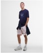 Men's Barbour International Camo Ikat Block T-Shirt - Midnight Blue