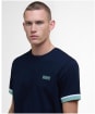 Men's Barbour International Deep Cuff Evan Tipped T-Shirt - Sapphire Navy