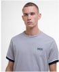 Men's Barbour International Deep Cuff Evan Tipped T-Shirt - Pale Slate