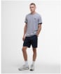 Men's Barbour International Deep Cuff Evan Tipped T-Shirt - Pale Slate