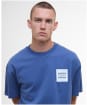 Men's Barbour International Micro Block Graphic Oversized T-Shirt - North Sea Blue