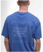 Men's Barbour International Micro Block Graphic Oversized T-Shirt - North Sea Blue