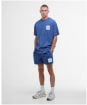 Men's Barbour International Micro Block Graphic Oversized T-Shirt - North Sea Blue