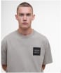 Men's Barbour International Micro Block Graphic Oversized T-Shirt - Concrete