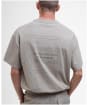 Men's Barbour International Micro Block Graphic Oversized T-Shirt - Concrete
