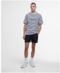 Men's Barbour International Micro Stripe Logo T-Shirt - White