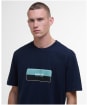 Men's Barbour International Split Lozenge T-Shirt - Sapphire Navy