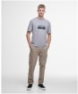 Men's Barbour International Split Lozenge T-Shirt - Pale Slate