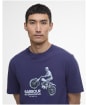 Men's Barbour International Jump Archive Graphic T-Shirt - Midnight Blue